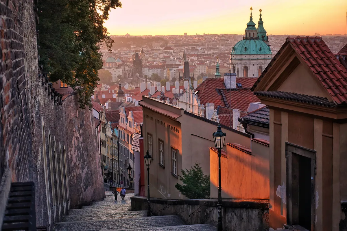 It's forecast to be really hot in Prague today, so we decided to get all of our sightseeing out of the way between 5:30 and 7:30 this morning. Couldn't have made a better decision.