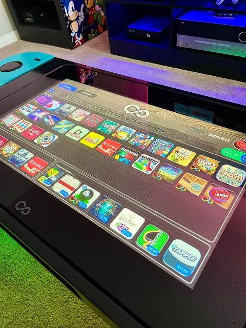 Game table in the shape of Nintendo Switch