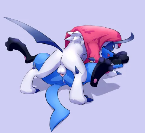 Absol putting a baby in his Lucario wife [M/F] (ds h0rn)