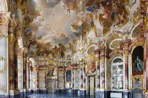 Hall in Bruchsal Palace, Germany