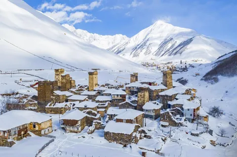 Ushguli - the highest Settlement inhabited Year-around in Europe.