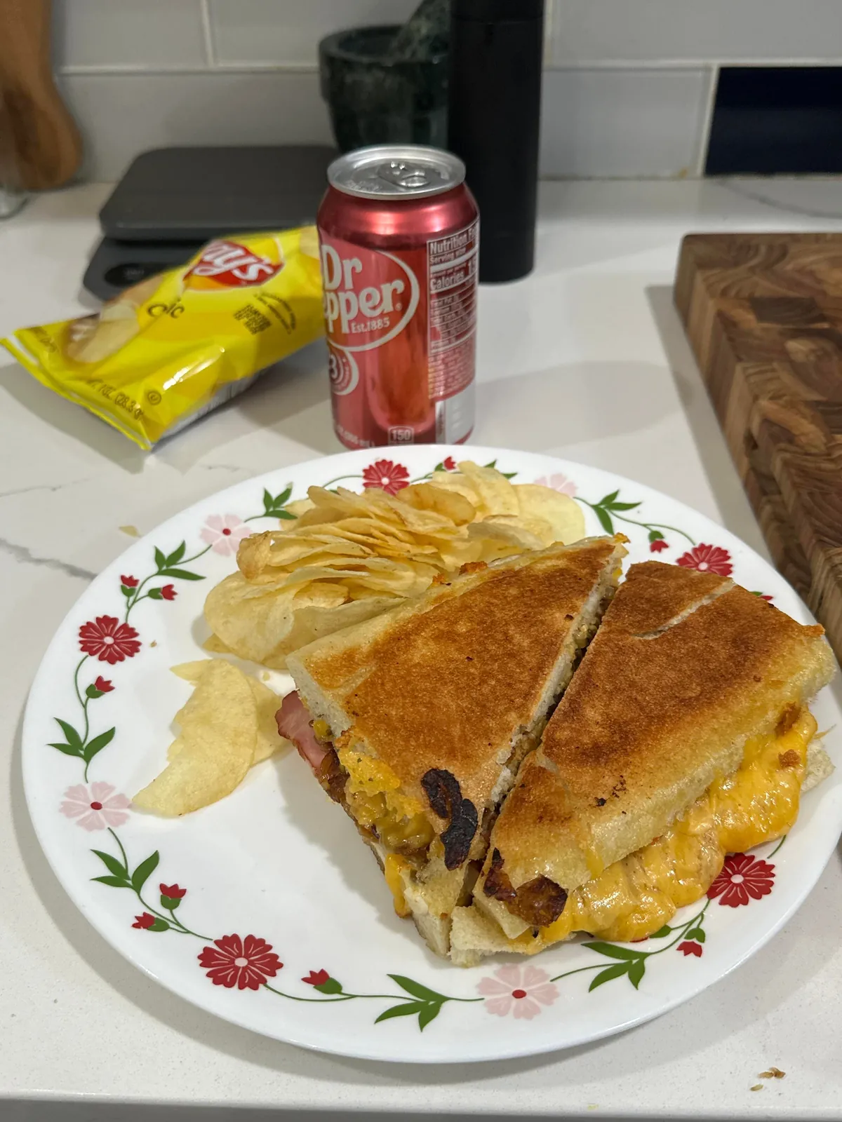 [homemade] smoked butt and cheddar w/onion and onion