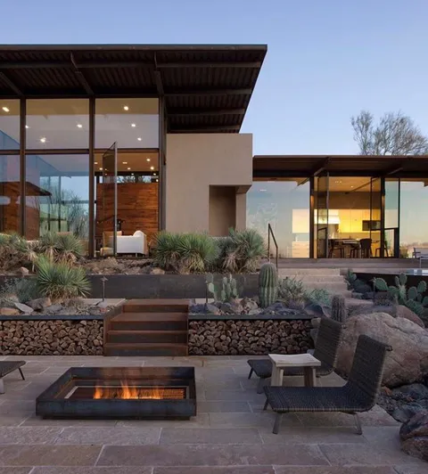 I love this fire pit set up in Arizona!