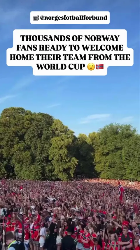 Norwegian football team receives heroes welcome after World Cup