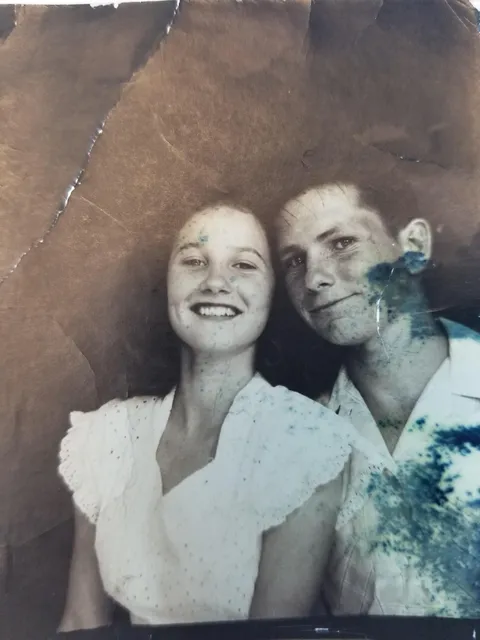 My favorite picture of my grandma &amp; grandpa. Taken the summer after their high school graduation in 1950.