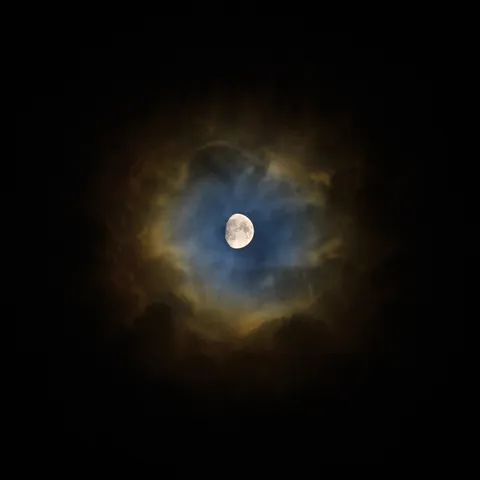 I caught the moon between clouds tonight