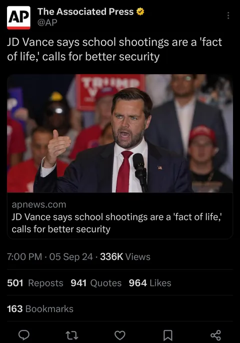 They seriously do not care about other people or kids dying 