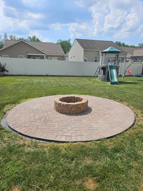 My largest DIY undertaking - first time fire pit + patio seating area build