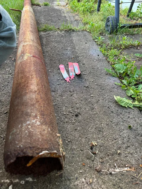 How do I cut this 30 ft thick steel pole into pieces so it can be easy moved for disposal?