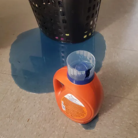 Dropped the bottle when I was finally on my way out the door to do laundry