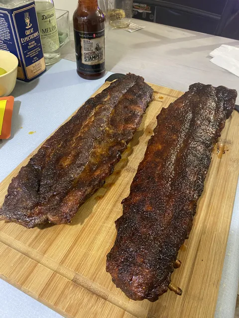 First ever attempt at ribs. Done in the oven [homemade] 