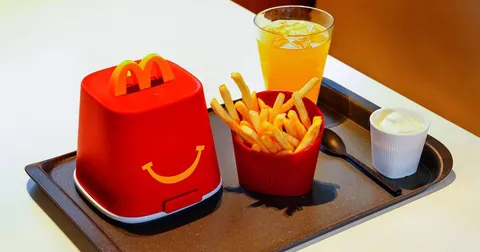 Dishes intended to be washed and reused in a McDonalds in France. Planned to be used in all the restaurants in the country.