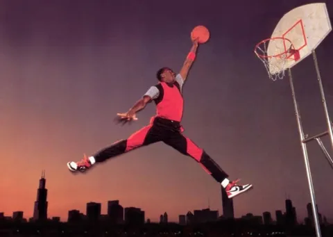 The air Jordan logo was based off of this photo (1987)