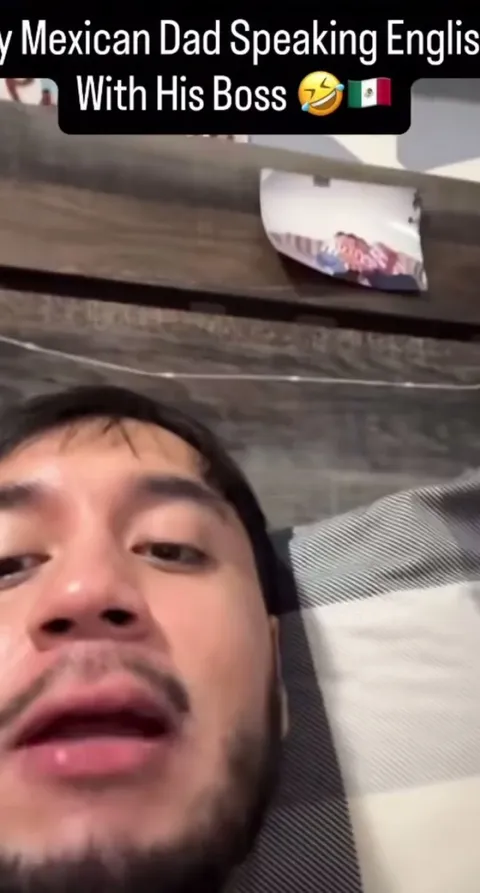 Father makes his son proud when speaking to his boss in English