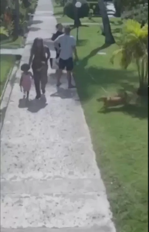 A man attacked a woman after she defended herself and her daughter from his dog, which went after them first.