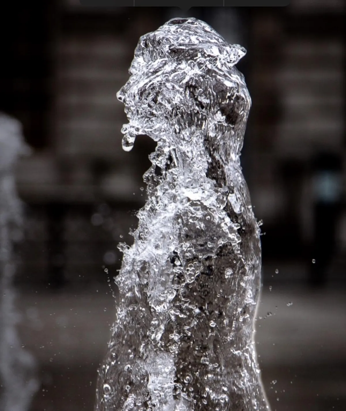 A figure took form in this water fountain photo from Somerset House London 