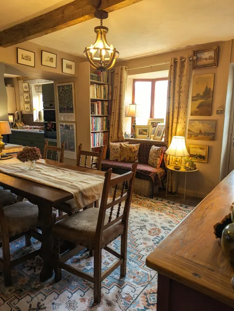 Our Cottage Dining room, swipe for before pics.