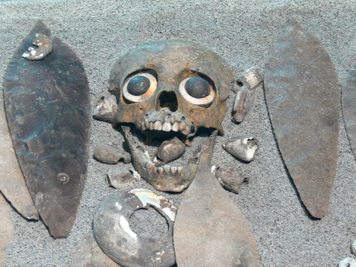 Aztec burial of a sacrificed child