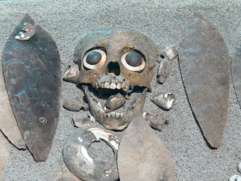 Aztec burial of a sacrificed child