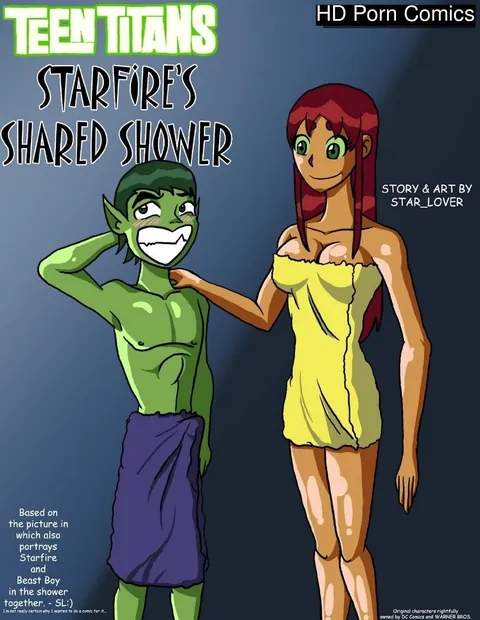 StarFire’s shared shower(Teen Titans) artist[star_lover]