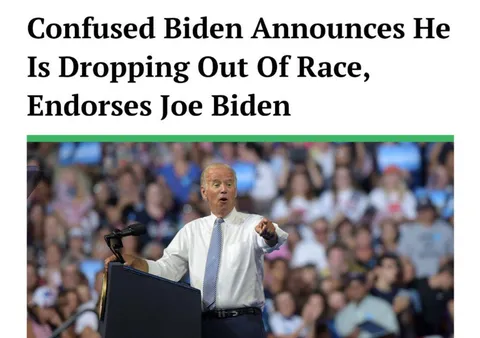 Confused, Biden announces he is dropping out of the race...