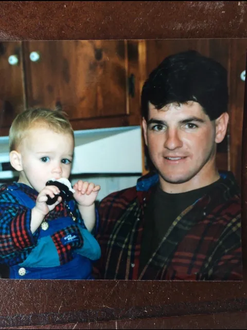 Portrait of my uncle and I, done by Goldy_Z in New York