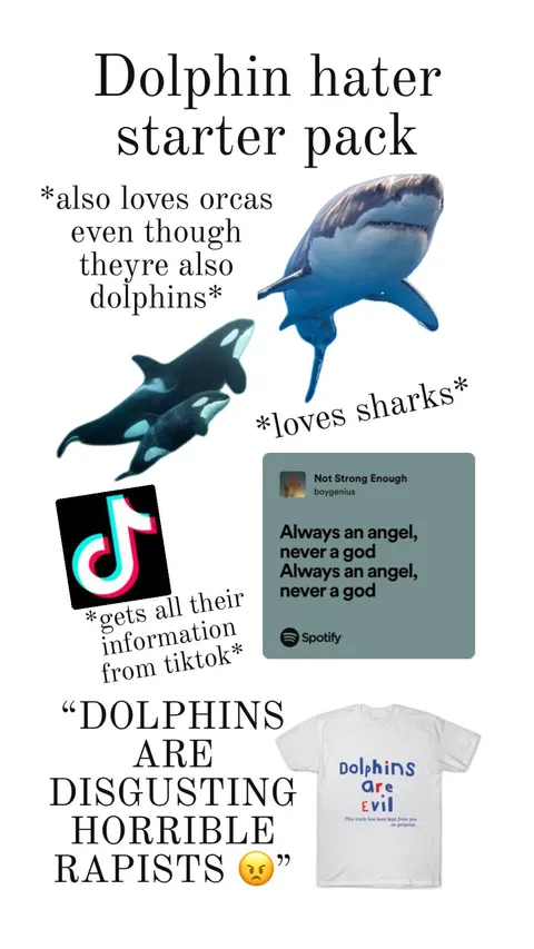 Dolphin hater starter pack 🐬❌