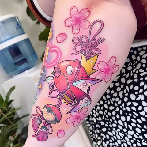 My new Magikarp tattoo from Carly Kawaii at Hamsa Tattoo, Melbourne AUS :)