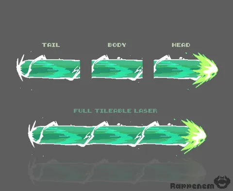 Tried making a tileable laser