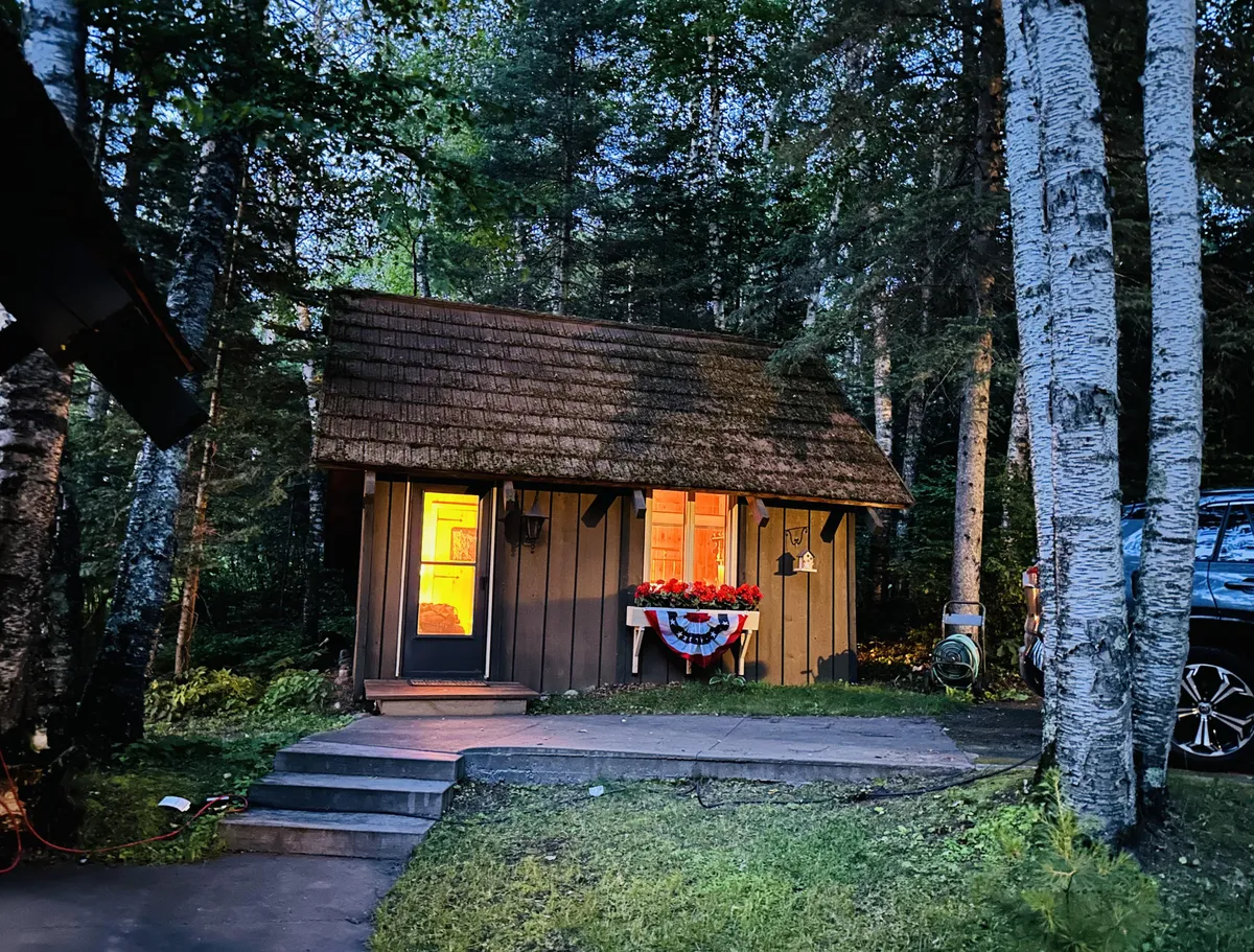 Tiny lakeside cabin in northern Minnesota