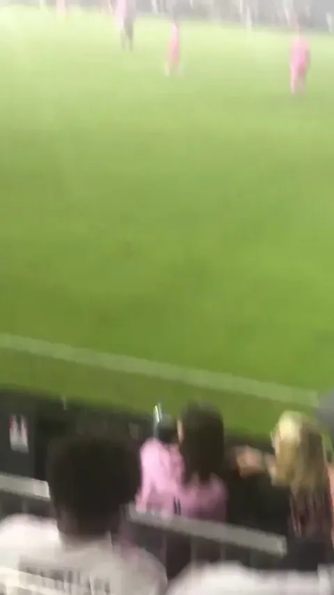 Lionel Messi told a young fan to hurry up and take the photo, and then gave him a little push to help him get away from security