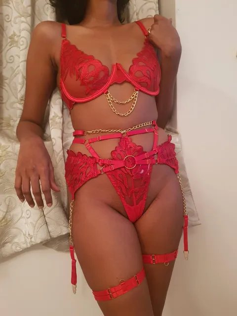 Something about her Indian brown skin in Red