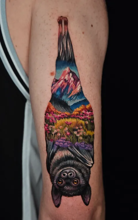 Deathly Hallows coverup by Silas, Esoteric Tattoo. Portland OR.