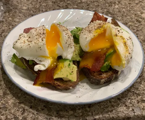 We’re working on learning poached eggs. My gawd these are delicious!