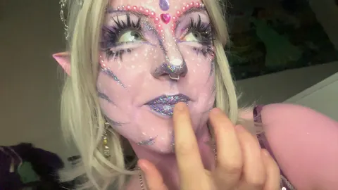 Avatar glitter makeup I did !