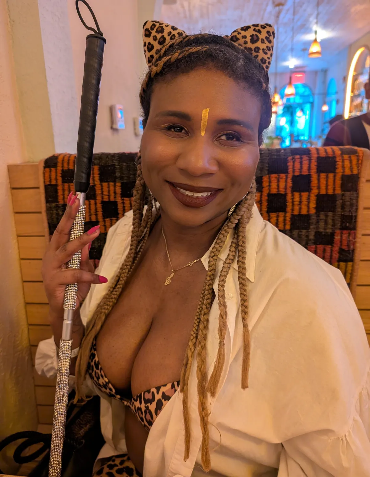 My SO is blind and I do her makeup, something wild for a showcase performance!