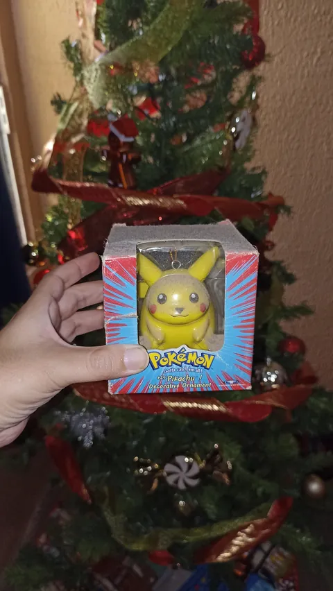 Chubby fella waited 30 years to be placed on a christmas tree.