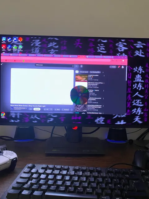 My little sister threw a stone at my new ROG Strix OLED monitor.... gg