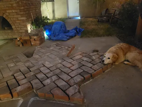 I built a patio to go with my pizza oven