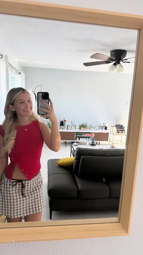 Cute little plaid tight skirt