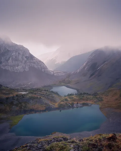 A very wet and blustery morning to be up in the mountains but it’s always still beautiful. Smutwood peak, Alberta. [OC] [1200x1500] 