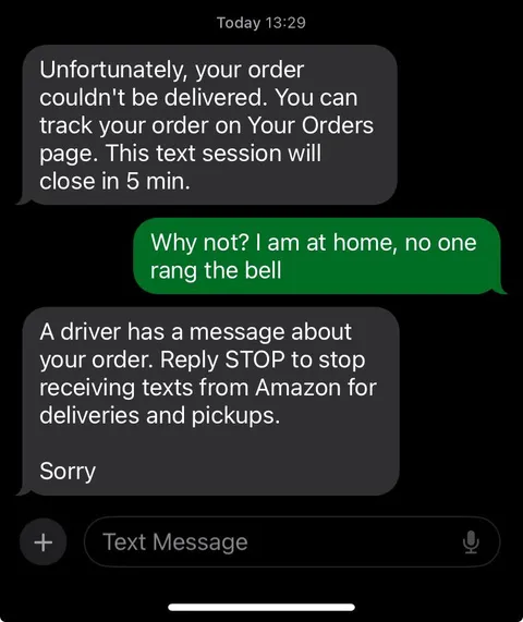 Delivery “attempted”
