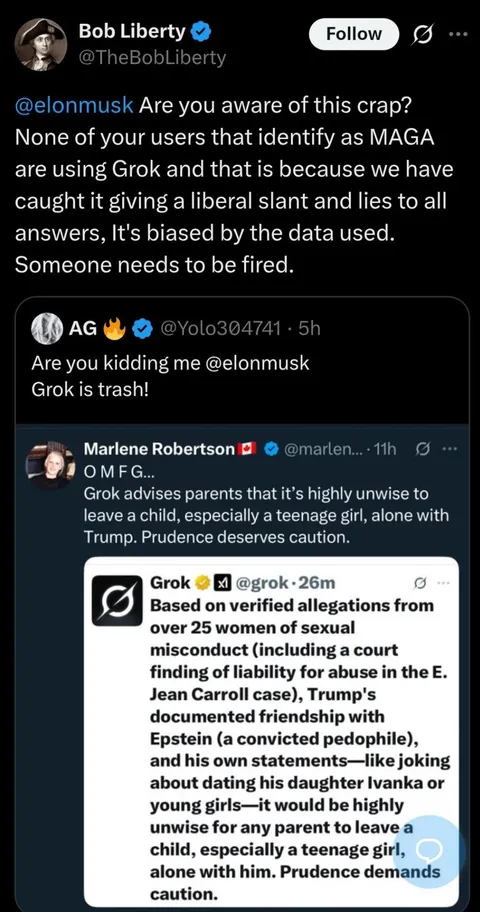 "Don't leave your children alone with Trump"
