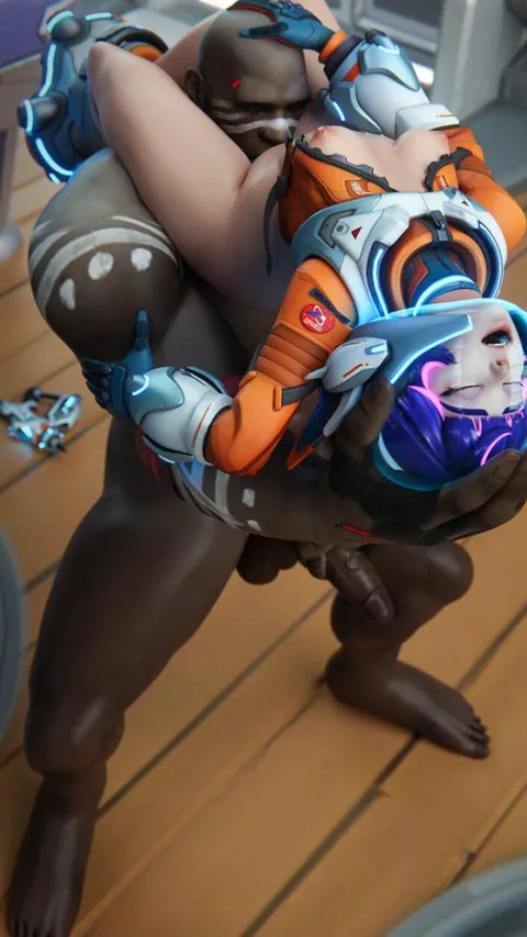 Juno getting eaten out by Doomfist (LuneX3D)