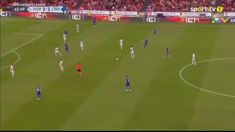 Pedro Neto run and shot onto woodwork vs Croatia