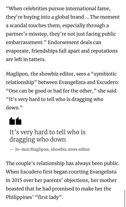 Heart Evangelista on South China Morning Post