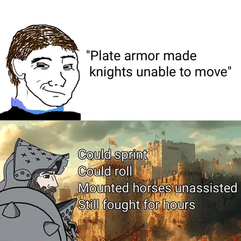 Strange how "immobile" knights kept winning battles