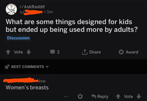 I'm pretty sure breasts aren't meant only for breastfeeding. They're also for attracting males, right?