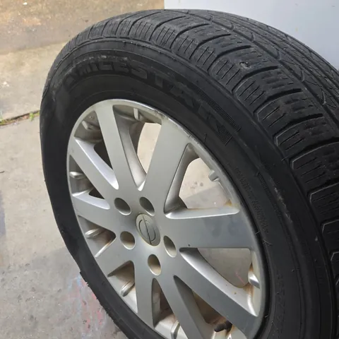 Husband got a flat on the way home last night...