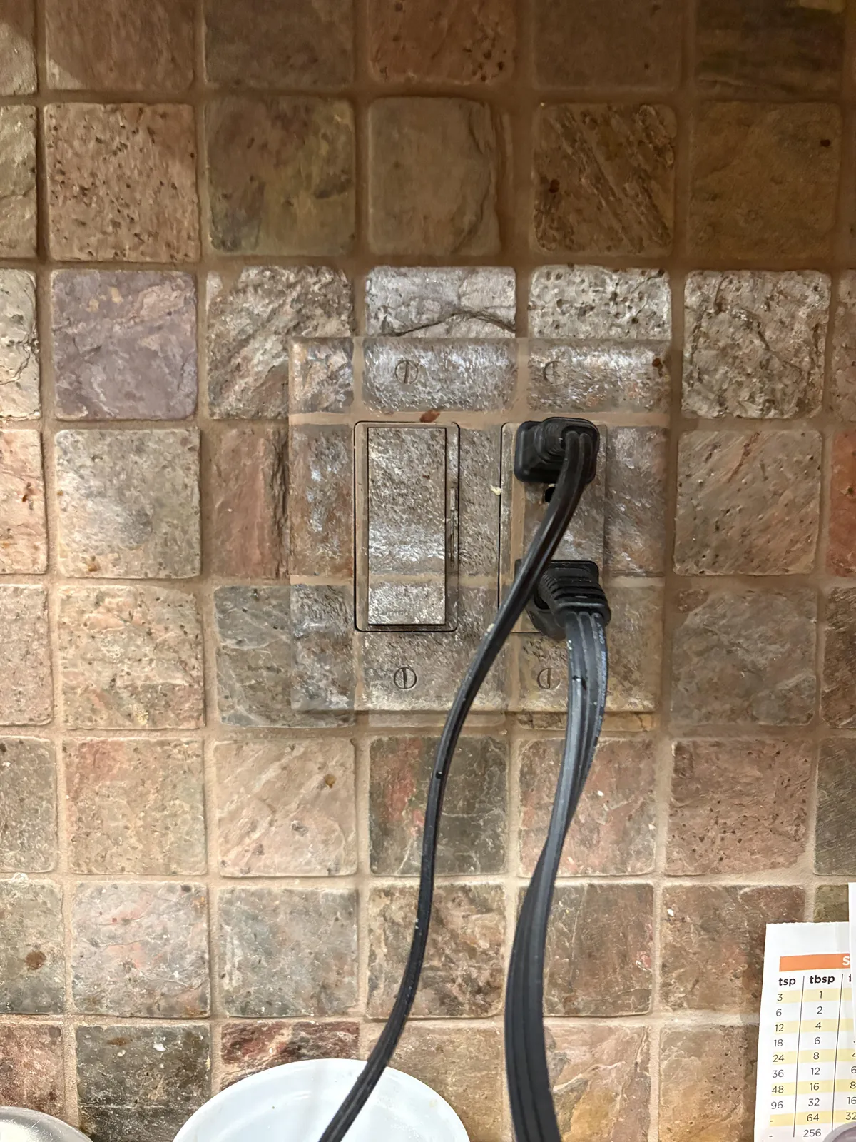 my gf’s parents have an outlet cover that lines up with their backsplash tile 